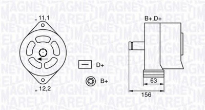 MAGNETI MARELLI 063320025010 -  Генератор